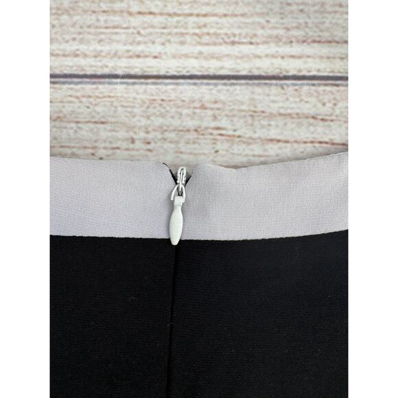 Lauren Ralph Lauren Ruffle Side Bodycon Dress Women's Size 6 Black/White Trim - Picture 7 of 12